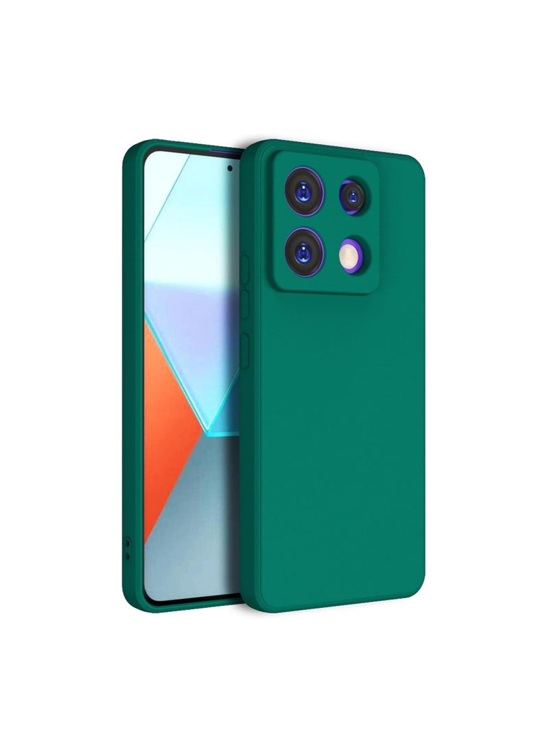 Generic Case for Xiaomi Redmi Note 13 Pro, Liquid Gel Rubber Bumper Case with Soft Microfiber Lining Cushion Slim Hard Shell Shockproof Protective with Camera Protection Cover for Redmi Note 13 Pro 5G (Green) 