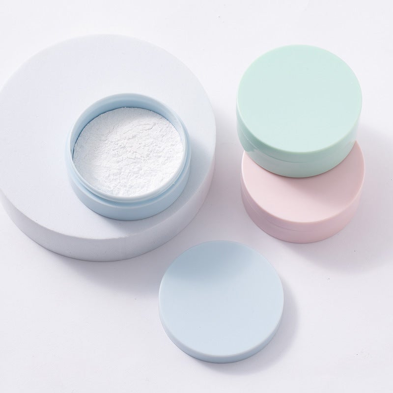 Spot Macaroon Color Powder Box Packaging Material Powder Packaging Box Talcum Powder Empty Box Mini Powder Box Powder Puff Does Not Leak Powder - Image 4