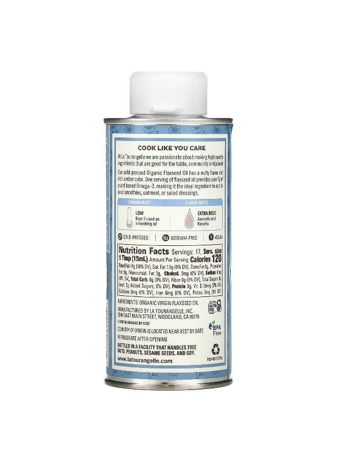 La Tourangelle La Tourangelle, Organic Flaxseed Oil, 8.45 fl oz (250 ml)  - Image 2