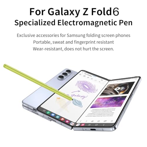 SHIEID Galaxy Z Fold 6 S Pen Fold Edition, Slim Replacement S Pen with Anti-Mistouch Technology, Compatible with Samsung Galaxy Z Fold 6/Z Fold 5/Fold 4/Fold 3 + Tips/Nibs, Green - Image 2
