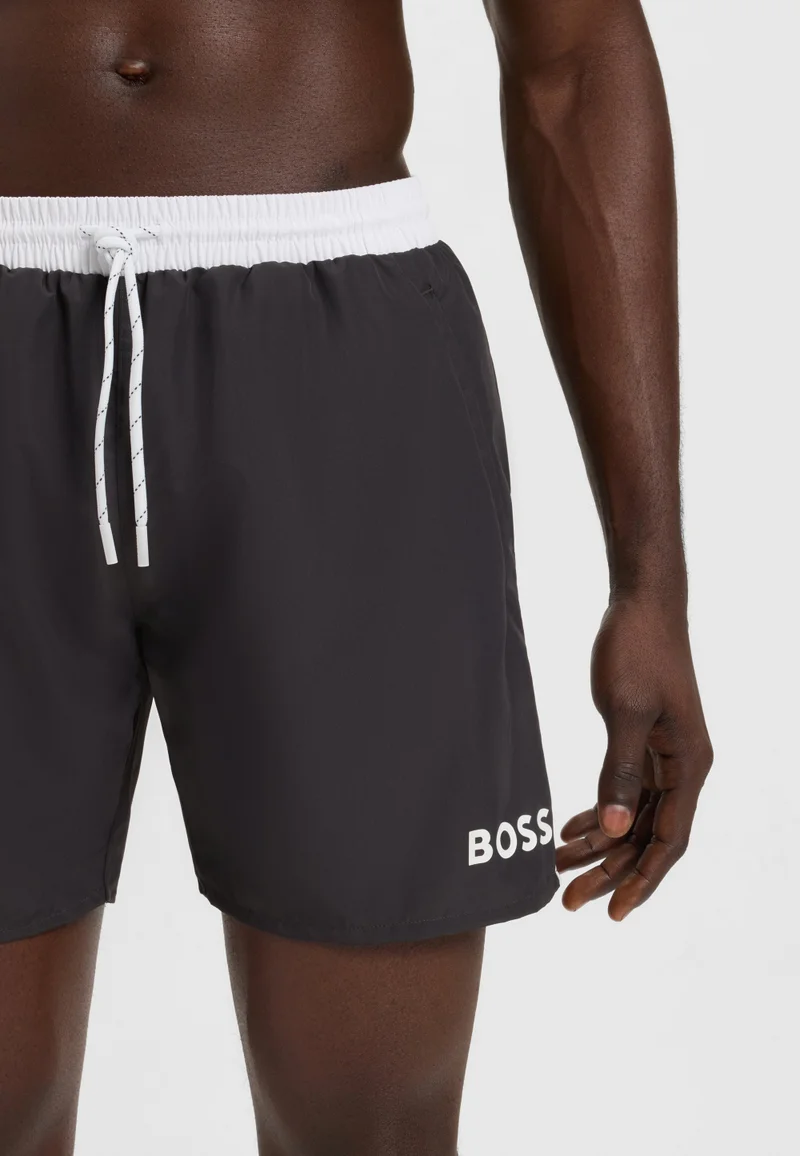 BOSS Quick-drying swim shorts with contrast details