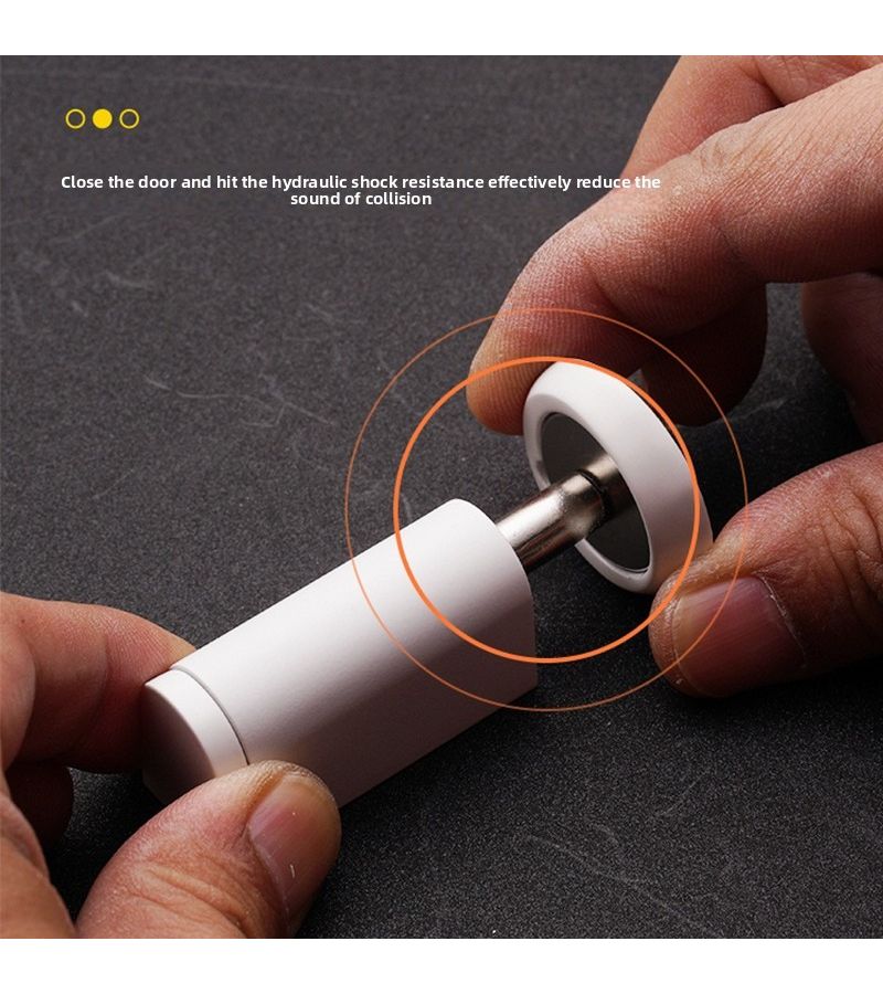 1pc White Strong Magnetic No Drill Door Stopper Invisible Floor Holder Silent Windproof Anti Collision For Bedroom Bathroom - Image 2