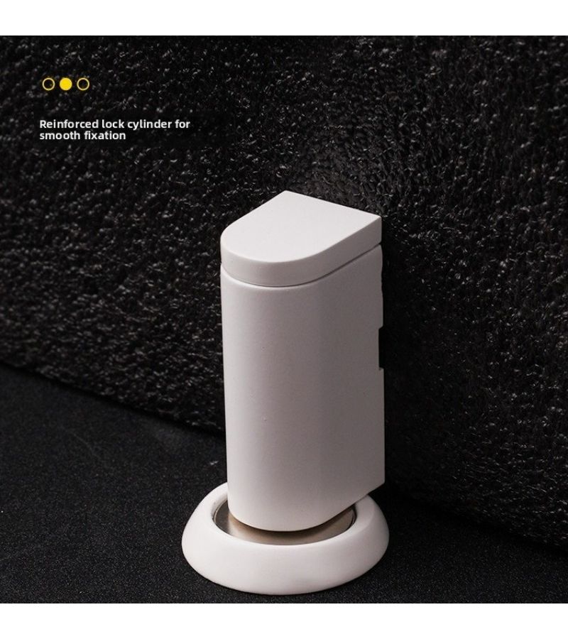 1pc White Strong Magnetic No Drill Door Stopper Invisible Floor Holder Silent Windproof Anti Collision For Bedroom Bathroom - Image 5