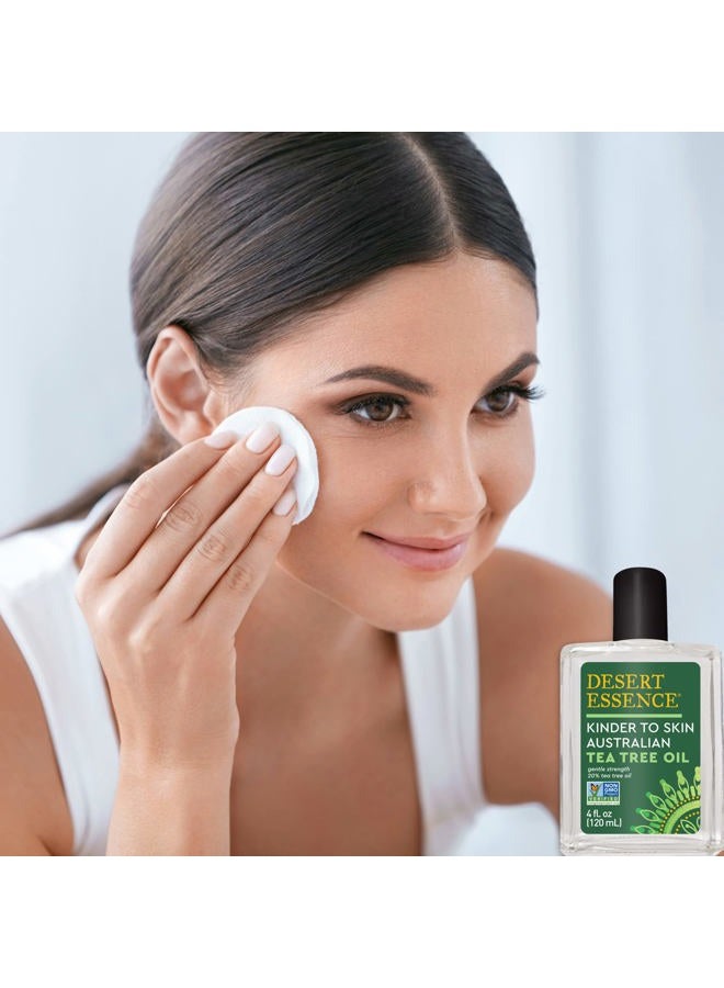 Desert Essence Kinder to Skin Australian Tea Tree Oil - Gentle Cleansing & Clarifying Solution For Soothing Problematic Skin - Reduce Redness & Irritation - Vegan, Gluten-Free, Cruelty-Free - 4oz - Image 4