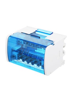 Terminal Block Junction Box 2-Level Single Phase Junction Case 207 Terminal Distribution Box Din Rail Terminal Case with Transparent Cover Distribution Protection Box