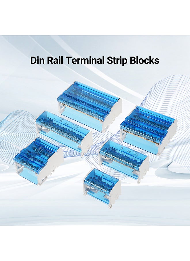 Generic - Terminal Block Junction Box 2-Level Single Phase Junction Case 207 Terminal Distribution Box Din Rail Terminal Case with Transparent Cover Distribution Protection Box - Image 1