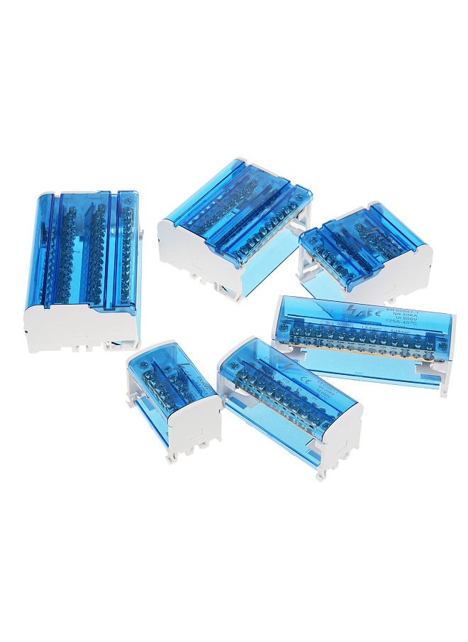 Generic - Terminal Block Junction Box 2-Level Single Phase Junction Case 207 Terminal Distribution Box Din Rail Terminal Case with Transparent Cover Distribution Protection Box - Image 1