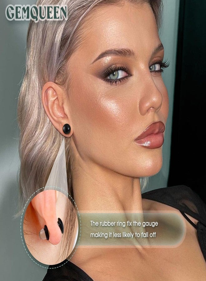 GEMQUEEN 24 PCS Glass Ear Stretching Kit Comfy Ear Gauges Tunnels Plugs Dead Stretching Kit with Rubber O-Rings Single Flare Unique 0.5mm Increments Hypoallergenic Domed Body Piercing Jewelry 14G-1G - Image 3
