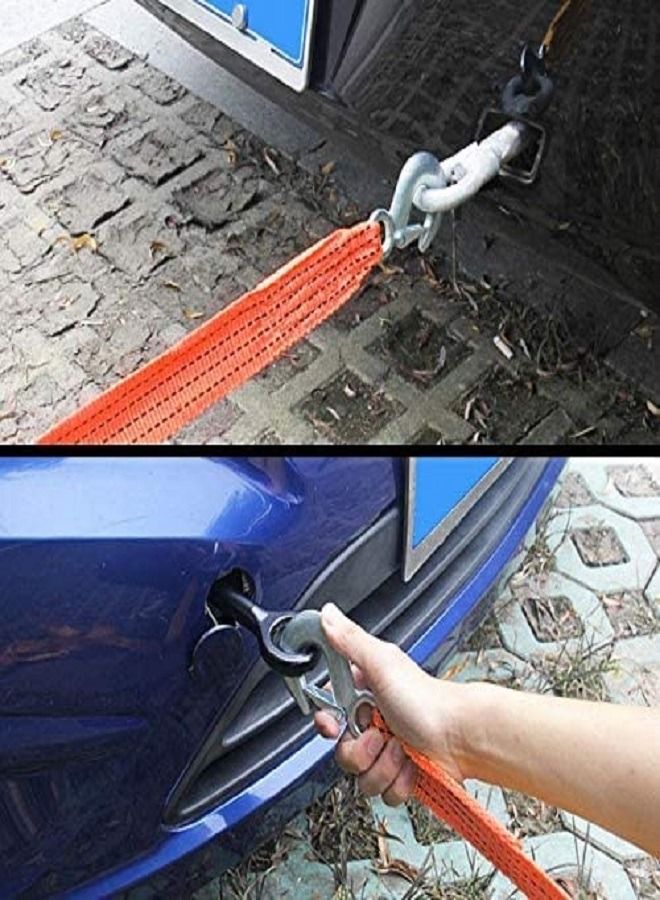 Safari Tow Strap Car Nylon Rope with Hook 6 Ton 4 Meter - Image 2