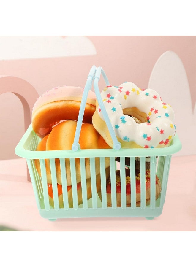 Cabilock 3 Pcs Green Plastic Storage Baskets with Handles, Lightweight Utility Organizer for Bathroom, Kitchen, Toys, and More - Image 5