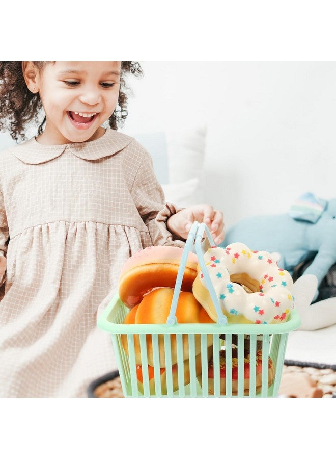 Cabilock 3 Pcs Green Plastic Storage Baskets with Handles, Lightweight Utility Organizer for Bathroom, Kitchen, Toys, and More - Image 4