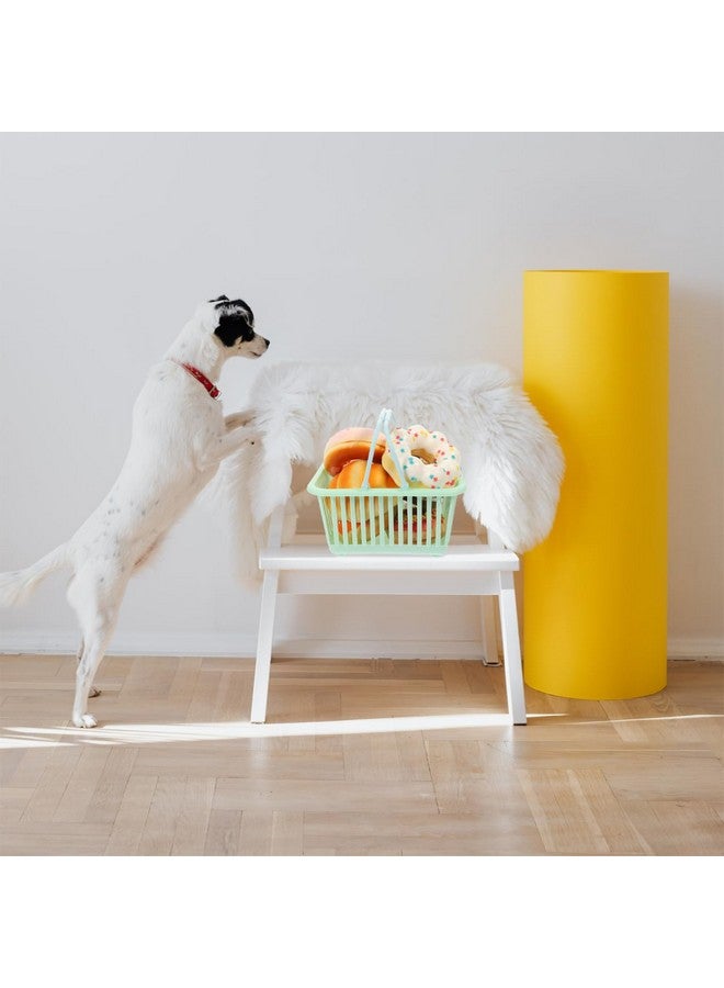 Cabilock 3 Pcs Green Plastic Storage Baskets with Handles, Lightweight Utility Organizer for Bathroom, Kitchen, Toys, and More - Image 3