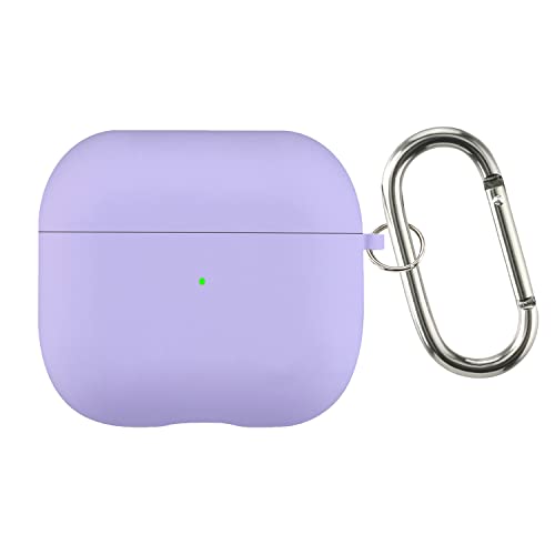 Boxome Case Cover for Apple AirPods 4 | Silicone Case with Inner Microfiber Lining & Keychain Hook| Only for Apple Airpods | Lavender - Image 1