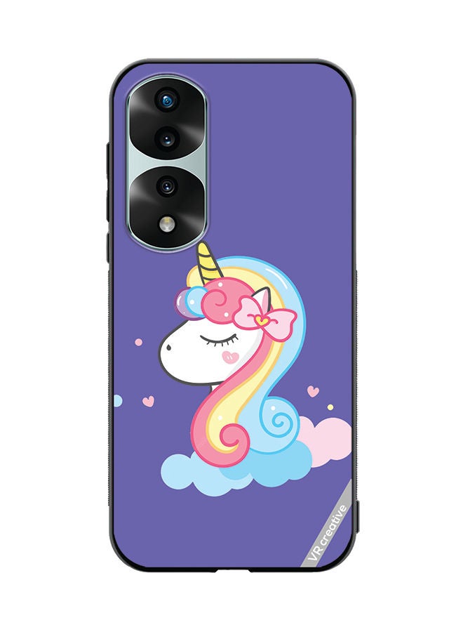 VR CREATIVE Protective Case Cover For Honor 70 Pro plus Unicorn 2 Design Multicolour - Image 1