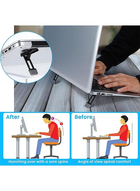 Yilyih Keyboard Riser,Portable Keyboard Riser,Mini Invisible Laptop Stand For Desk Computer Keyboard Macbook Notebook Stand Riser Aluminum