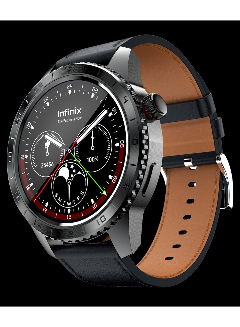 Infinix Smart Watch N5 Pro combines premium craftsmanship with a 1.43-inch AMOLED display, wireless charging, AI-generated watch faces, 100+ sports modes and advanced health tracking, Black. black - Image 2