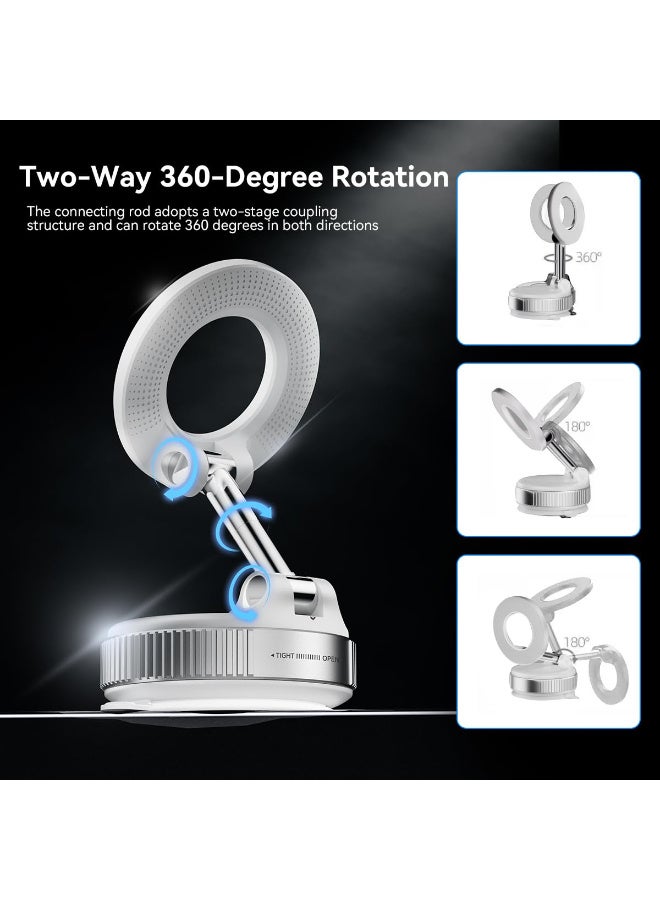 ZERIFAM Vacuum Magnetic Car Phone Mount, Cup Phone Mount, Foldable Vacuum Magnetic Phones Stand,Magnet Car Mounts for Android, All Smartphones, All Vehicle, Gym, Bathroom Mirror - Image 3