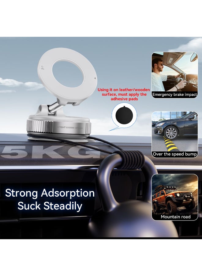 ZERIFAM Vacuum Magnetic Car Phone Mount, Cup Phone Mount, Foldable Vacuum Magnetic Phones Stand,Magnet Car Mounts for Android, All Smartphones, All Vehicle, Gym, Bathroom Mirror - Image 4