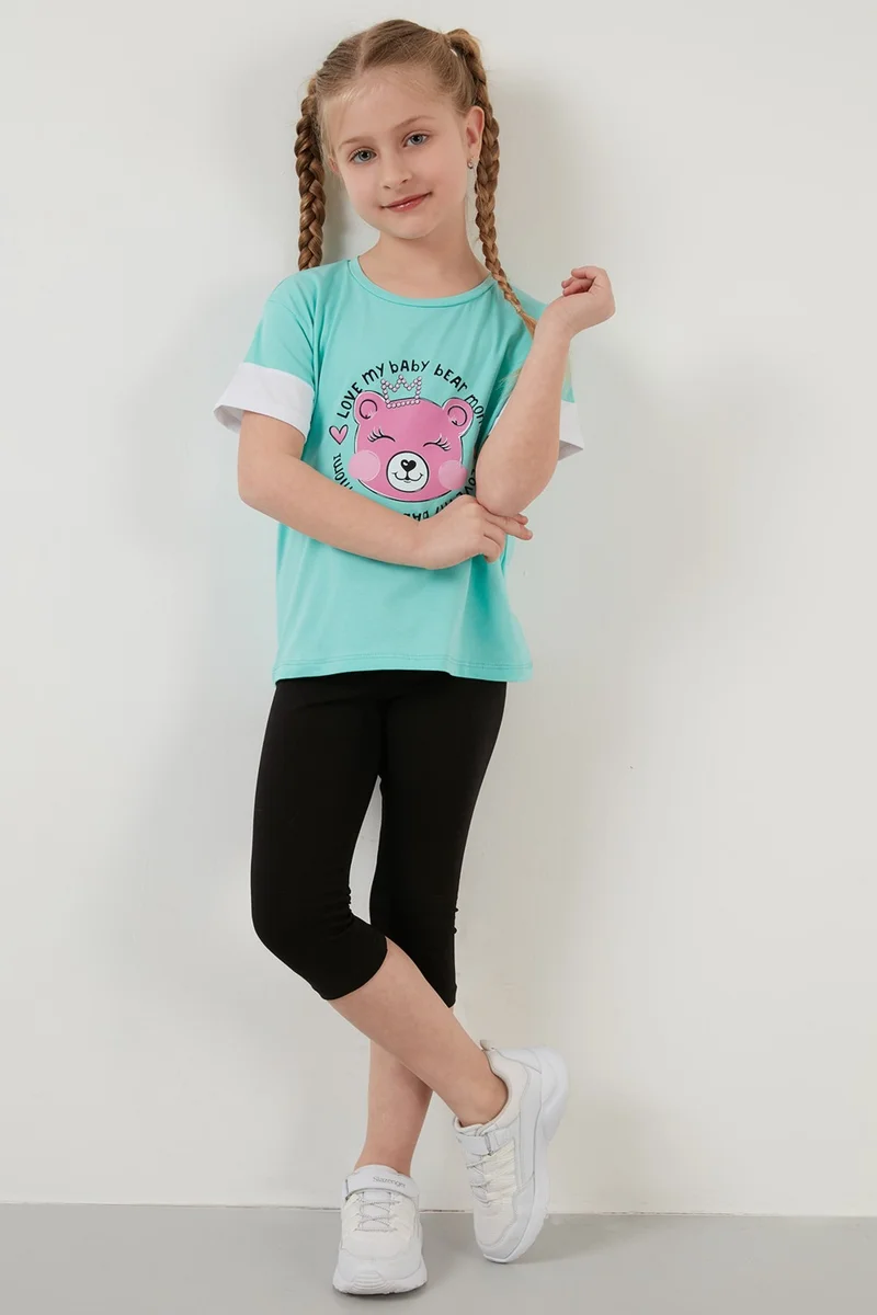 Lela Cotton Printed Crew Neck T Shirt Girls T Shirt 6211038