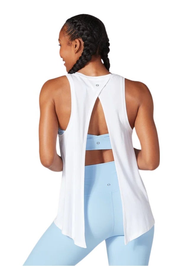 Tavi Tie Back Tank White - Image 5