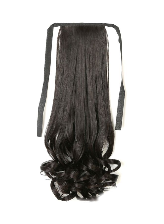 NIBEMINENT Wavy Hair Extension Brown 20inch