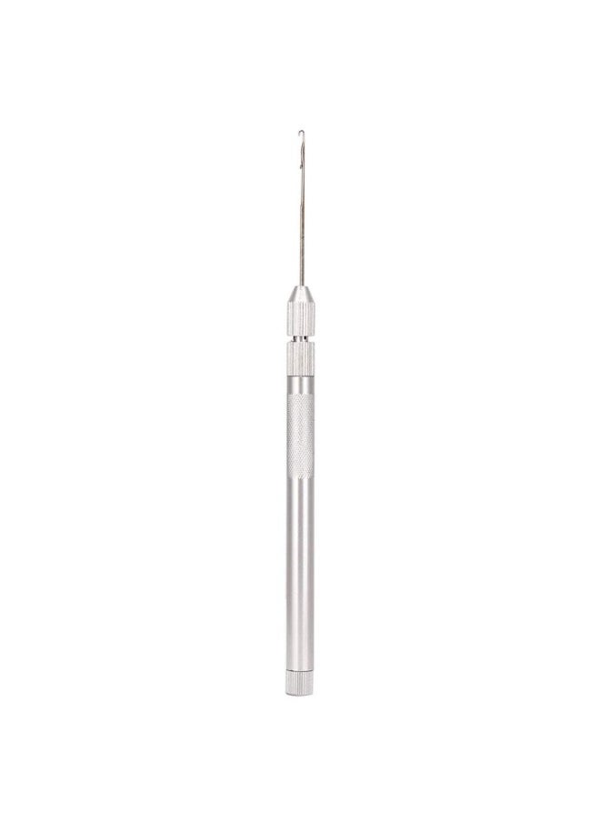 silvercnc - Pulling Loop Needle, Hair Extension Loop Aluminum Loop Hook Pulling Needle Threader Dreadlocks Tool Pulling Hook Bead Device Tool for Interlocks Micro Beads Looper Threader Hair Extension Tool Kit - Image 1