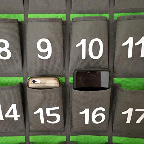 ANIZER Numbered Classroom Pocket Chart for Cell Phones Calculators Holders Hanging Wall Door Organizer (30 Numbered Pockets) - Image 3