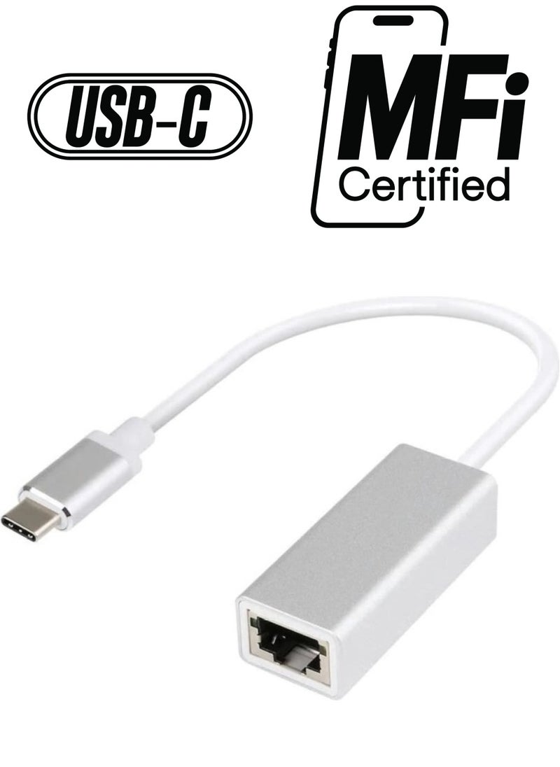 Techmaster - Tme Type-C Gigabit RJ45 Ethernet Lan Connection Converter Adapter - Image 1