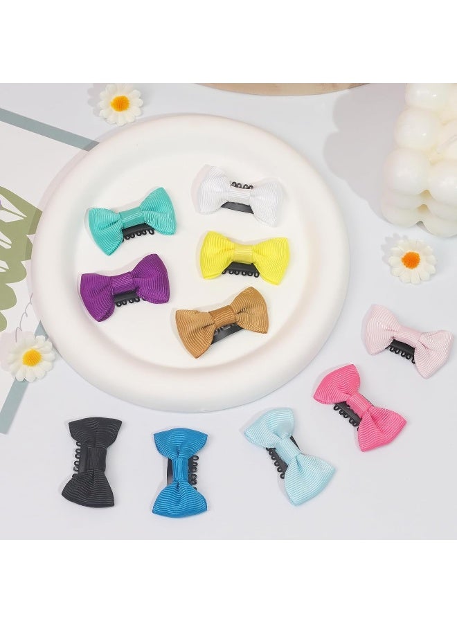 CellElection 20 Pack Handmade Tiny Hair Clips for Baby Fine Hair 1.75 Inch Mini Grosgrain Ribbon Hair Bows Snap Hair Clips Barrettes Hair Accessories For Baby Girls Newborn Infant Toddlers - Image 3