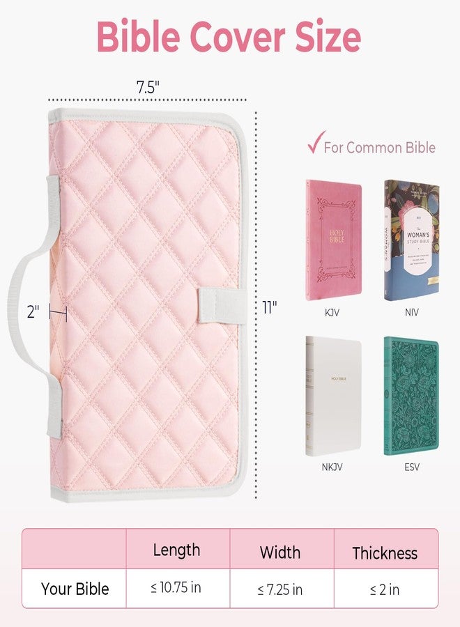 Nicpro - Extra Bible Cover, Large Book Cover for Women with Bible Study Supplies, Bible Journal Kit for Christian Women, Pink - Image 3