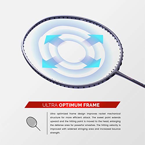 Apacs Nano Fusion Speed 722 (76 grams, Made in Vietnam) Ulta Light Weight | Japanese Graphite Unstrung Badminton Racket with Free Full Cover | G2-4 1/8 inches (Grey) - Image 3