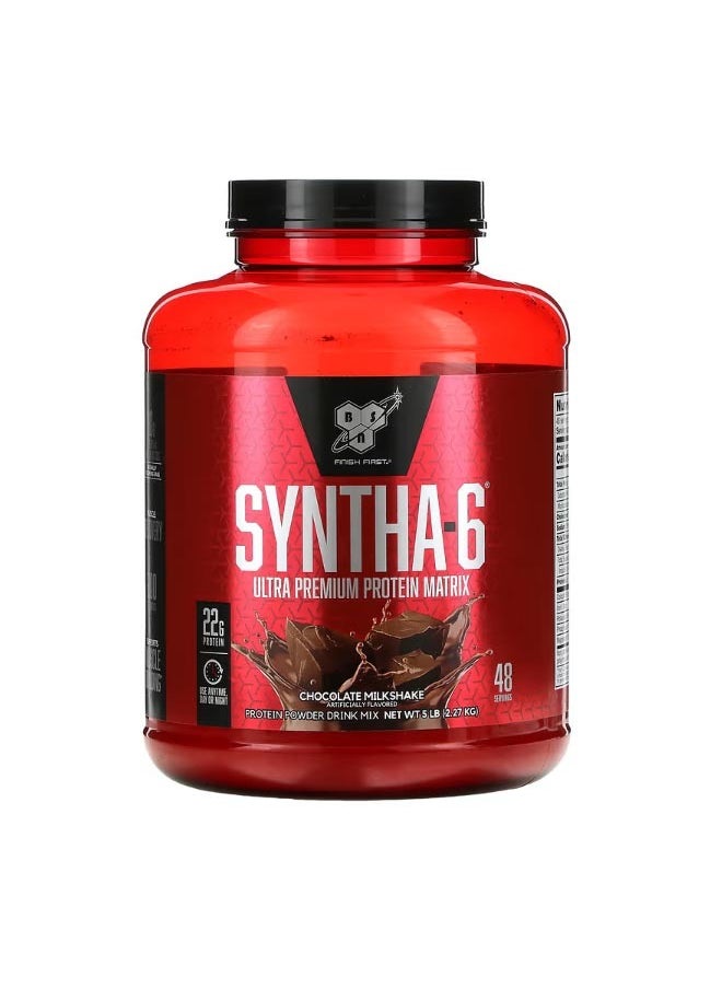 BSN BSN Syntha 6 Ultra Premium Protein Matrix Chocolate Milkshake 5 lbs 2.27 kg  - Image 1