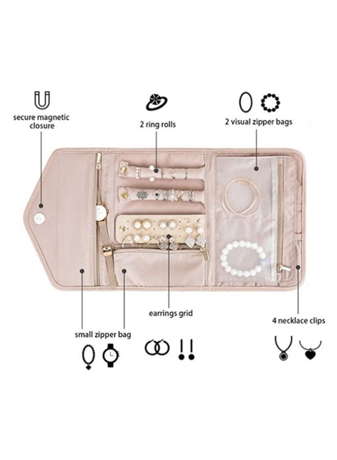 Arabest Jewelry Organizer Bag,Travel Storage,Zoned Design for Necklaces/Earrings/Rings,Suitable for Travel/Home - Image 2