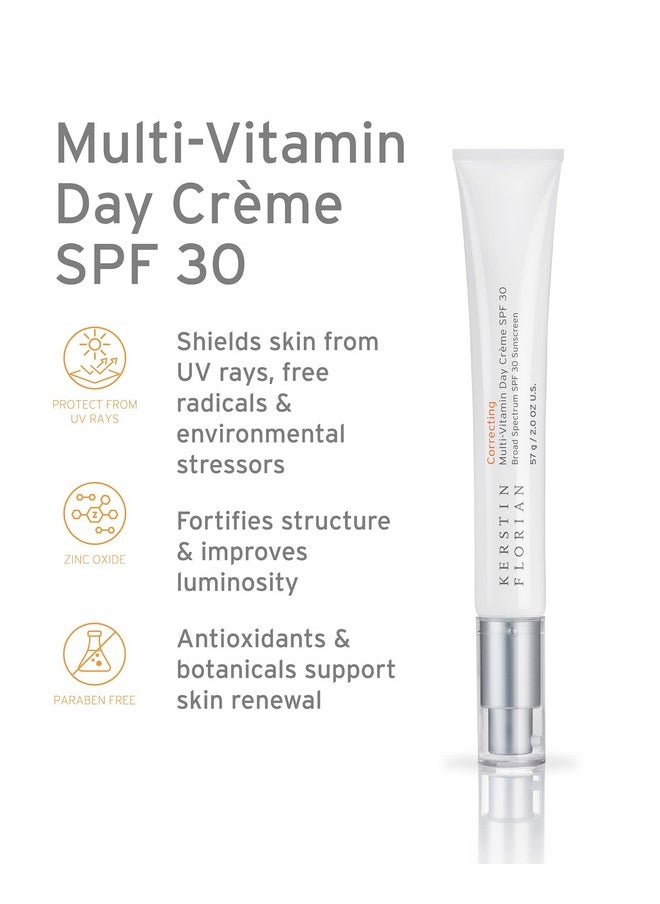 Kerstin Florian - Erstin Florian Multivitamin Day Crème Spf 30 Daily Facial Moisturizer With Natural Zinc Oxide Sunscreen With Uva And Uvb Protection Free From Parabens Oil & Chemicals (2 Oz) - Image 1