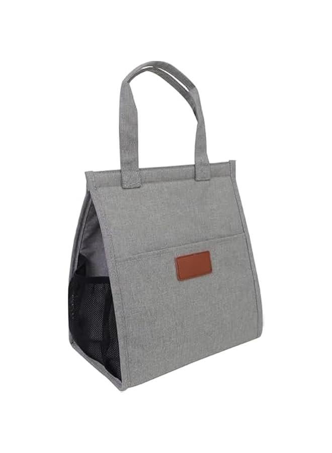 HOOKOR Insulated Lunch Bag for Women Men Kids, Reusable Insulated Lunch Bag, Leakproof Simple Bento Lunch Tote, High Capacity Lunch Tote Bags for Office, Work, School, Picnic or Travel (Grey) - Image 1