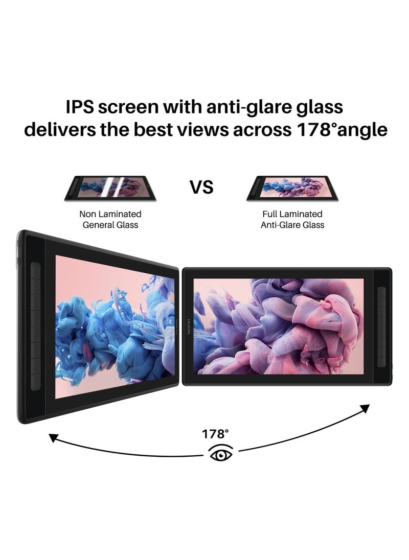 HUION Kamvas Pro 16 2.5K QHD Drawing Tablet – 15.8" QLED Pen Display with Full Lamination, Battery-Free Stylus  - Image 3