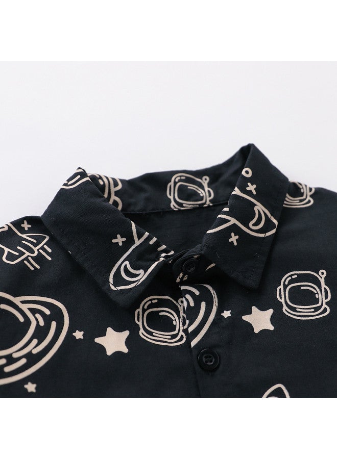 Boys' Autumn Casual Pure Cotton Shirt Children's Versatile Trendy Cool Shirt Top - Image 5
