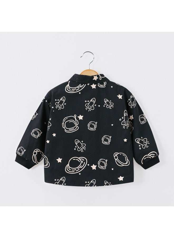Boys' Autumn Casual Pure Cotton Shirt Children's Versatile Trendy Cool Shirt Top - Image 4