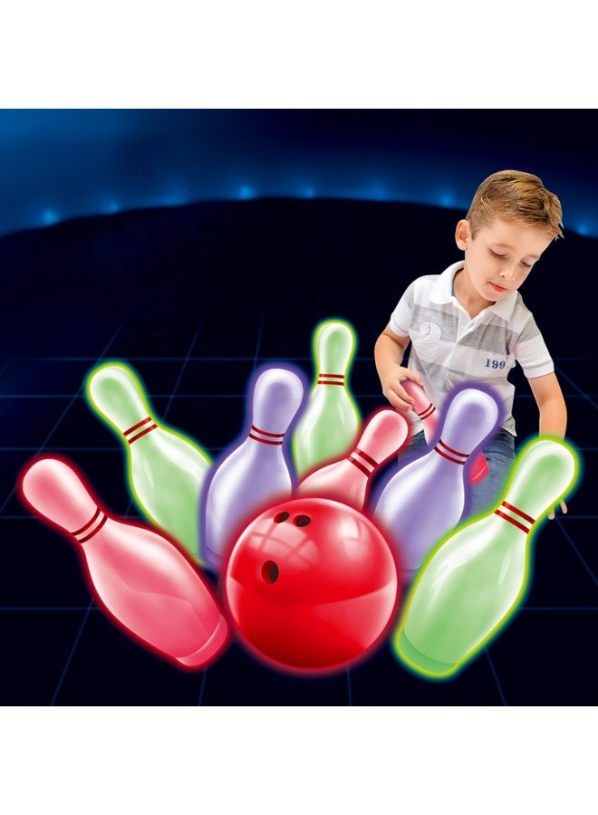 Bowling Set for Children, 6 Colored LED Pins, 1 Red Ball - Image 4
