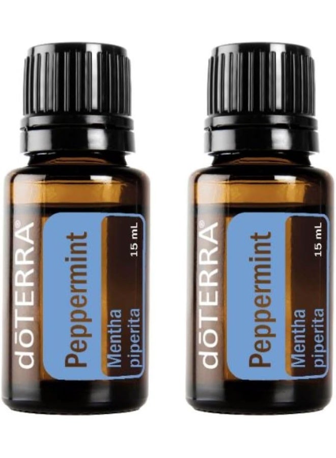 doTERRA Peppermint Essential Oil 15 ml by doTERRA, 2 Pack - Image 1