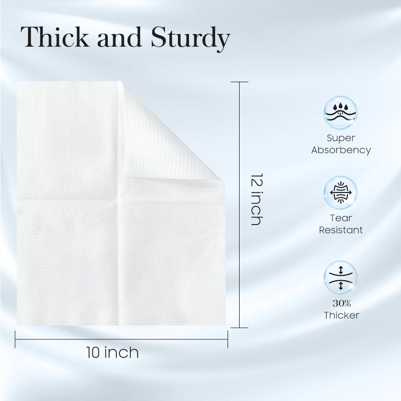 Fygrip 2 Pack of 50 count XL Disposable Face Towels 10â€ x 12â€, 100% Viscose Fibre, Soft & Skin Friendly Face Towelettes Disposable, Facial Tissue Wipes for Women Cleansing - Image 5