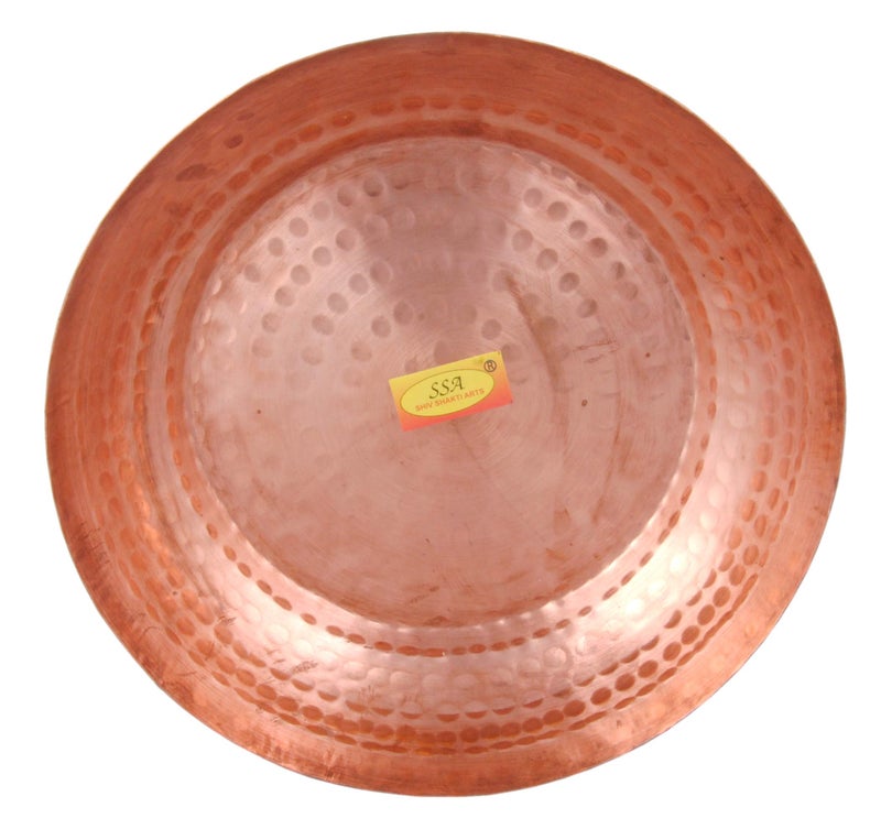 SHIV SHAKTI ARTS شيف شاكتي آرتس ® حوض لادو غوبال من النحاس النقي، توكري، برات، طبق - مصمم - كبير، 10 بوصة. - Image 4
