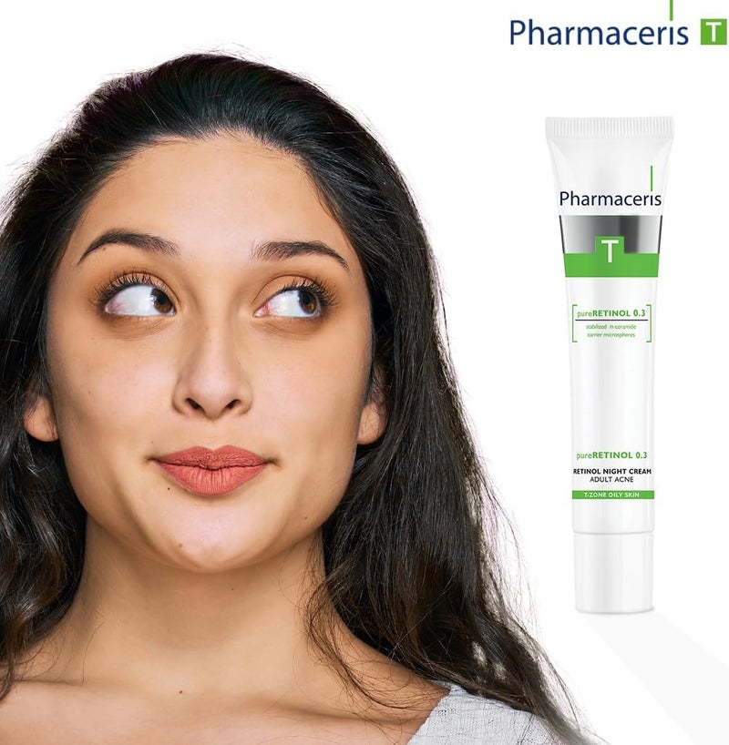 Pharmaceris كريم الليل ريتينول من فارمسييريس T 0.3% للبشرة الدهنية والمعرضة لحب الشباب - 40 مل - Image 2