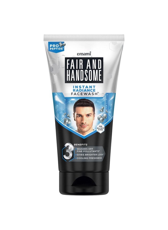 Fair and Handsome Instant Radiance Face Wash | Pro-Peptide | Instant Radiance| Washes Of Fine Pollutants | Cooling Freshness | 150G  - Image 1