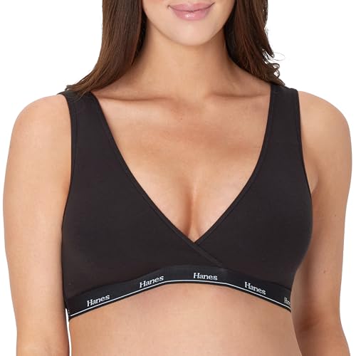 Hanes Womens Maternity Nursing Bra Lounge Nursing Bralette MoistureWicking Odor Protection - Image 1