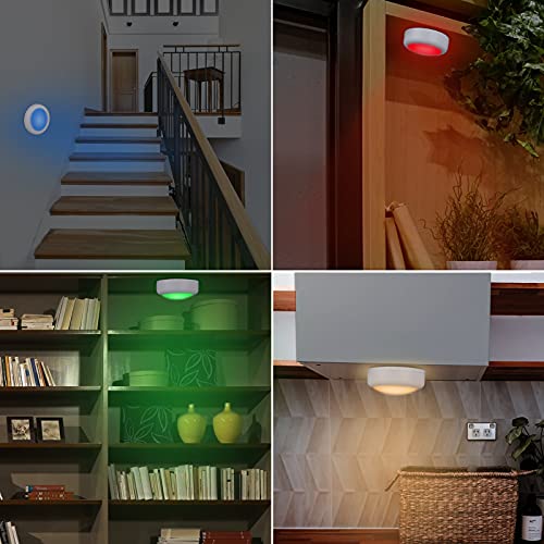 Cadrim Puck Lights - LED Color Changing, Dimmable Under Cabinet Lights with Wireless Remote Controls for Kitchen (1 Pack) - Image 3