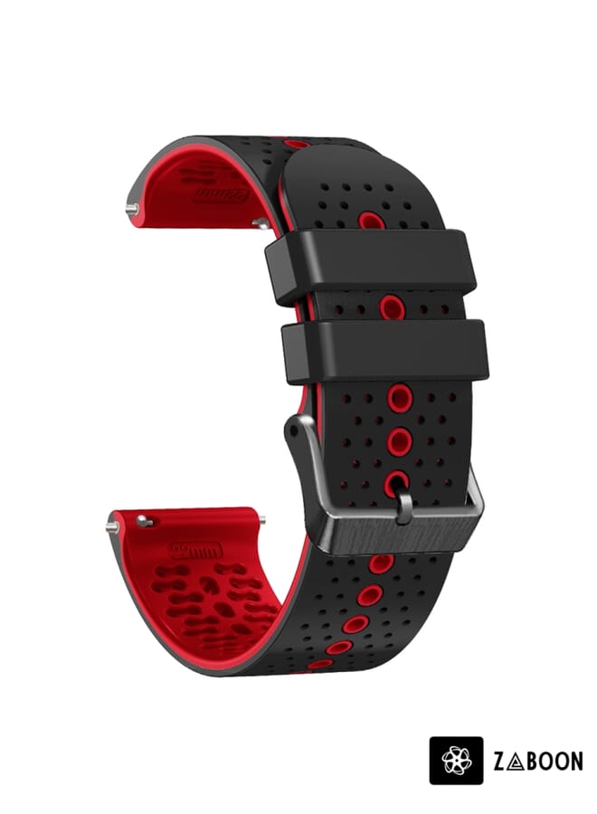 Zaboon Xiaomi MI Watch S1 Active 22mm Perated Two-Color Silicone Watch Band - Image 2