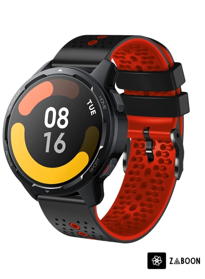 Zaboon Xiaomi MI Watch S1 Active 22mm Perated Two-Color Silicone Watch Band - Image 1