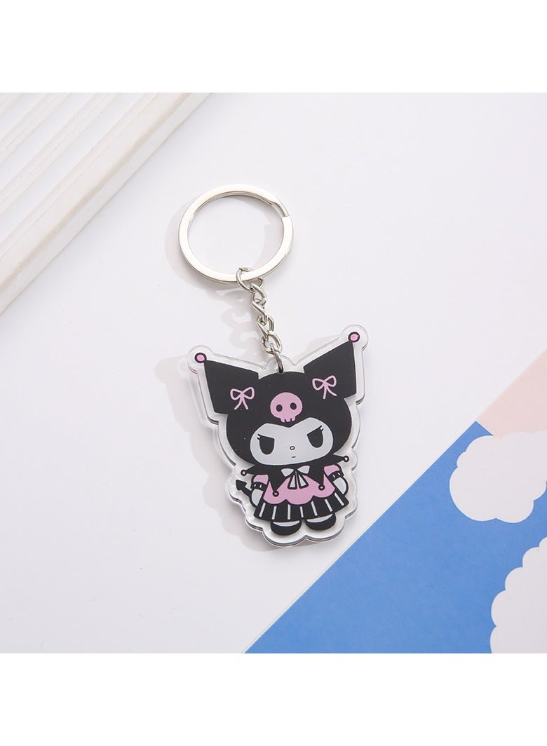 1-Piece Sanrio Kuromi Acrylic Keychain
