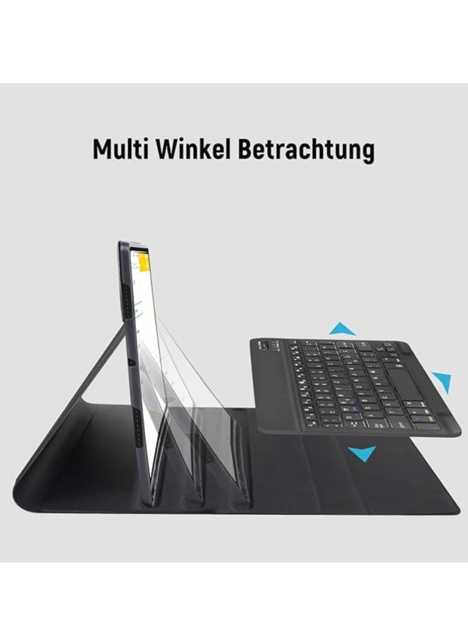 General - Samsung Galaxy Tab S6 Lite Case with Keyboard, Samsung Tab S6 Lite Case with Pen Holder and Detachable Keyboard for Galaxy Tab S6 Lite 10.4 Inch 2024/2022/2020, Black - Image 1